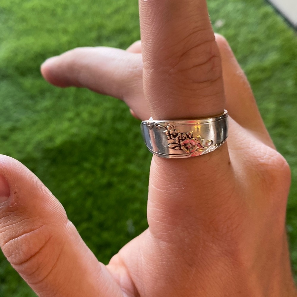 Size 10 bent spoon ring